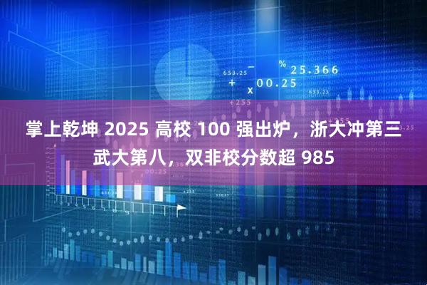 掌上乾坤 2025 高校 100 强出炉,浙大冲第三武大第八,双非校分数超 985